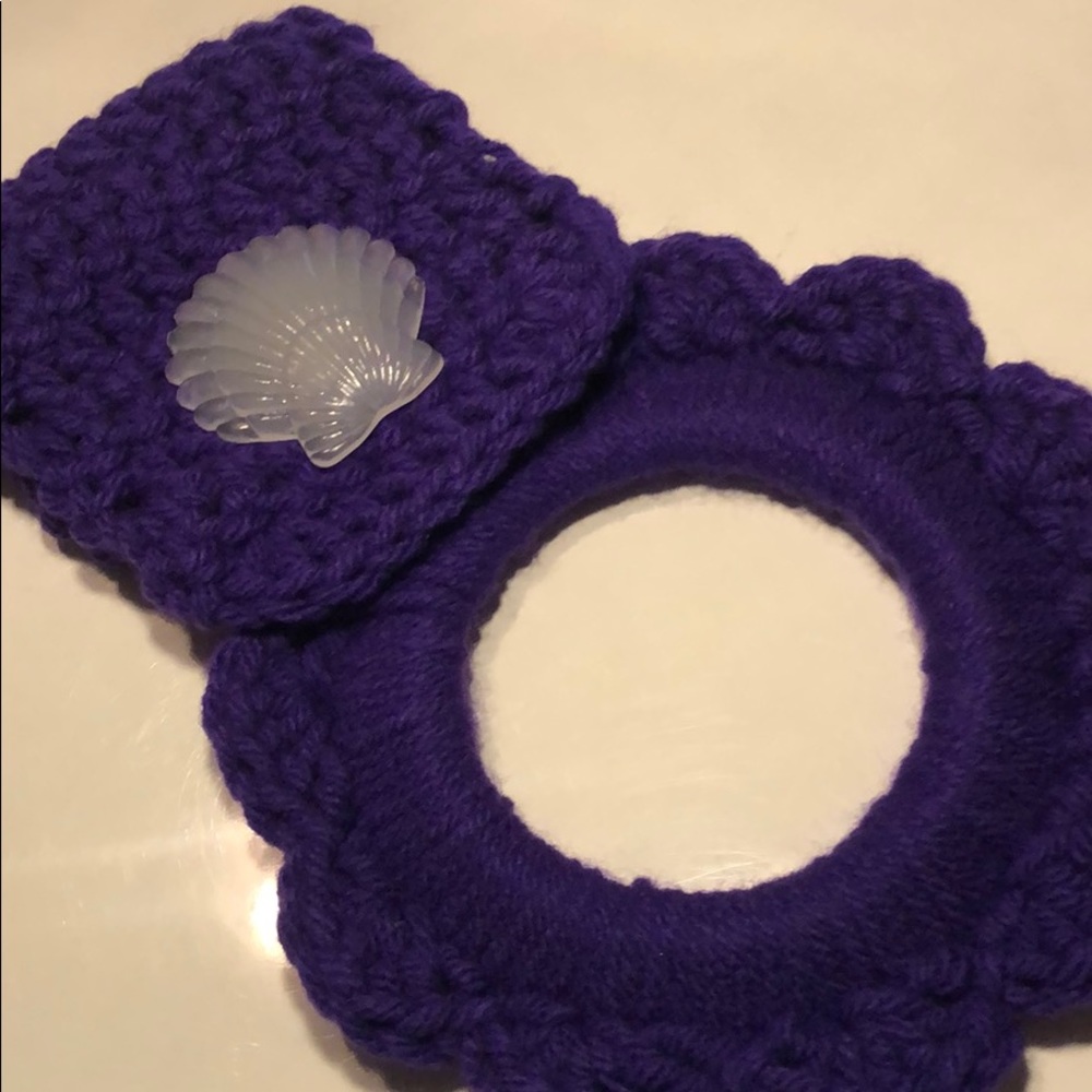 Purple kitchen towel hanger button towel hanger